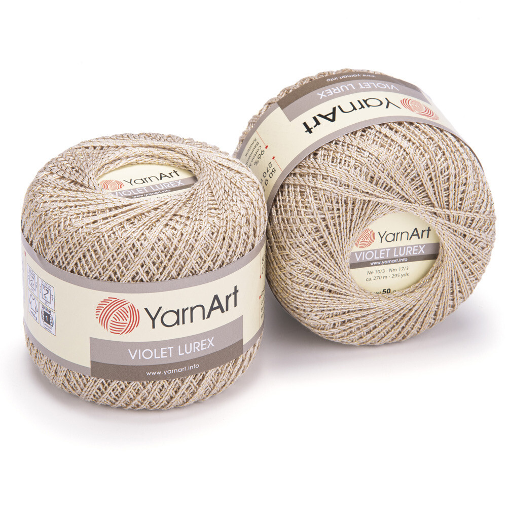 YarnArt Violet Lurex 24660 Dark Beige Gold