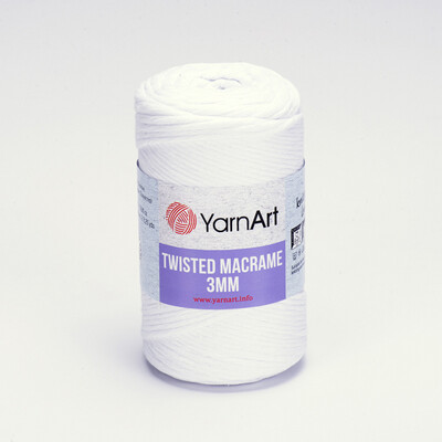 YarnArt Twisted Macrame 3mm 751 - White