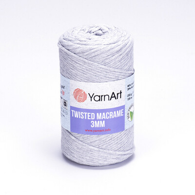 YarnArt Twisted Macrame 3mm 756 - Light Grey