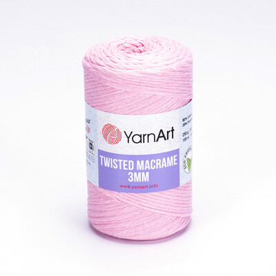 YarnArt Twisted Macrame 3mm 762 - Pink