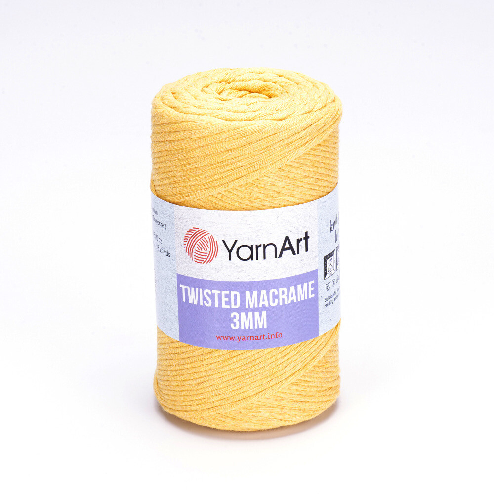 YarnArt Twisted Macrame 3mm 764 - Yellow