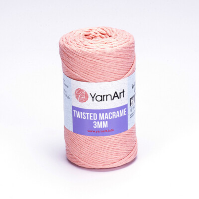 YarnArt Twisted Macrame 3mm 767 - Coral Pink