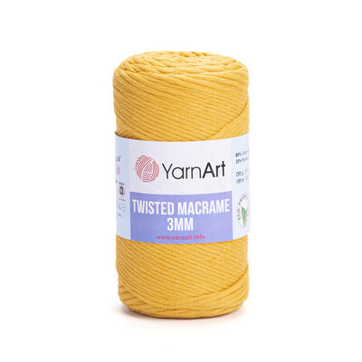YarnArt Twisted Macrame 3mm 796 - Canary Yellow