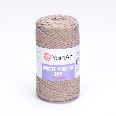 YarnArt Twisted Macrame 3mm 768 - Light Brown