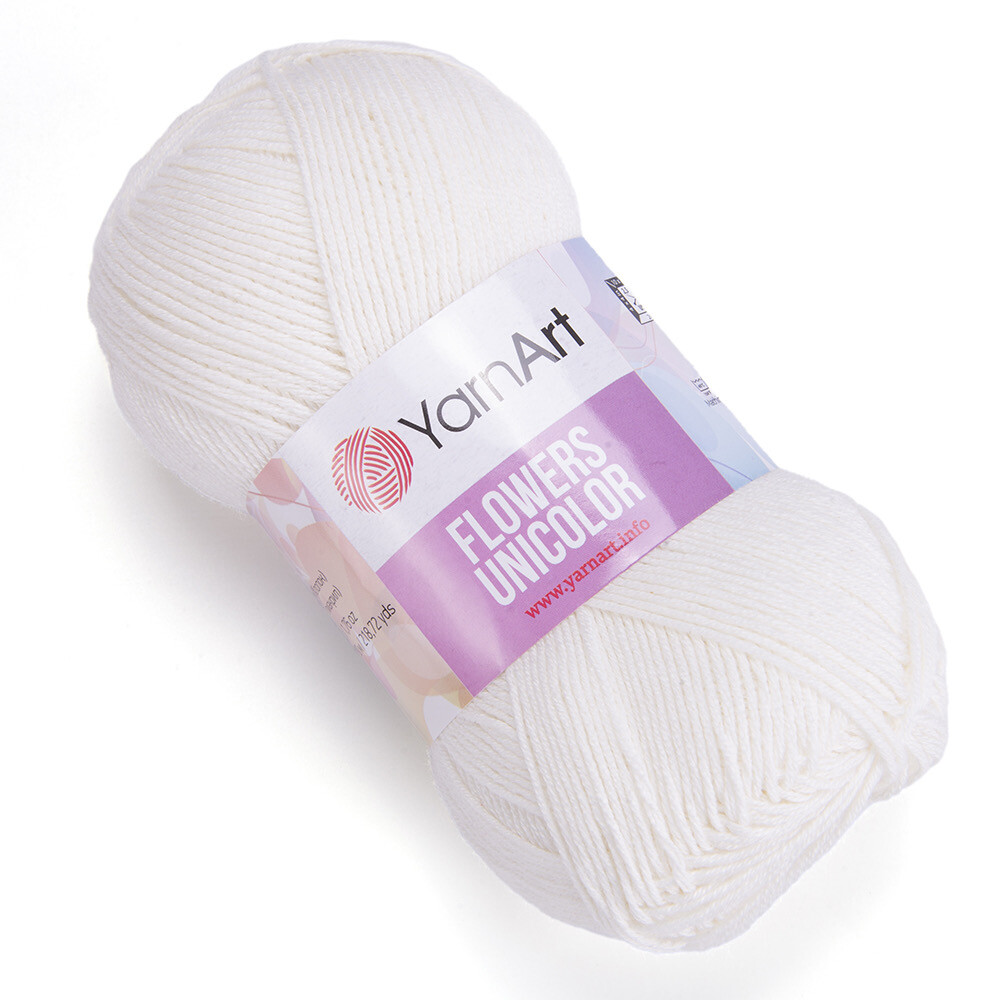 YarnArt Flowers Unicolor 730 - White