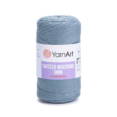 YarnArt Twisted Macrame 3mm 795 - Light Denim Blue