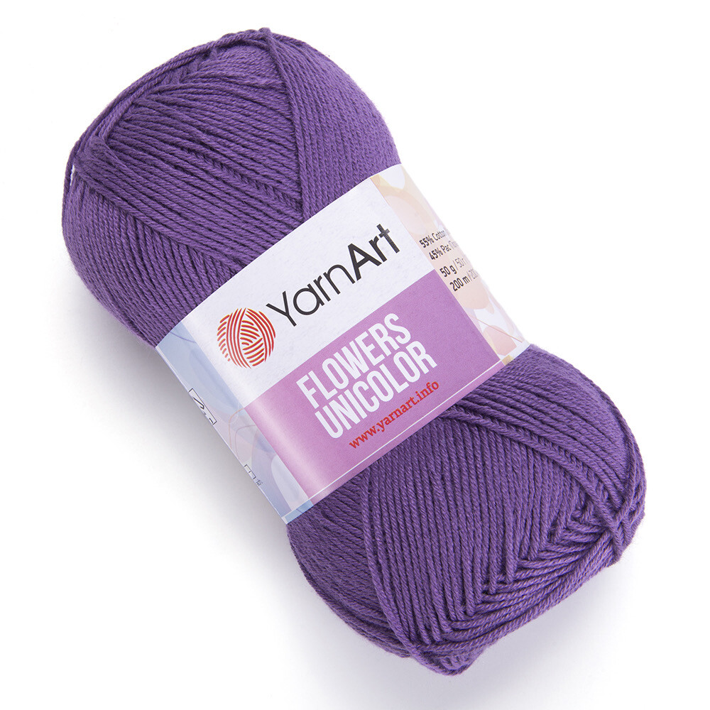 YarnArt Flowers Unicolor 748 - Violet Purple