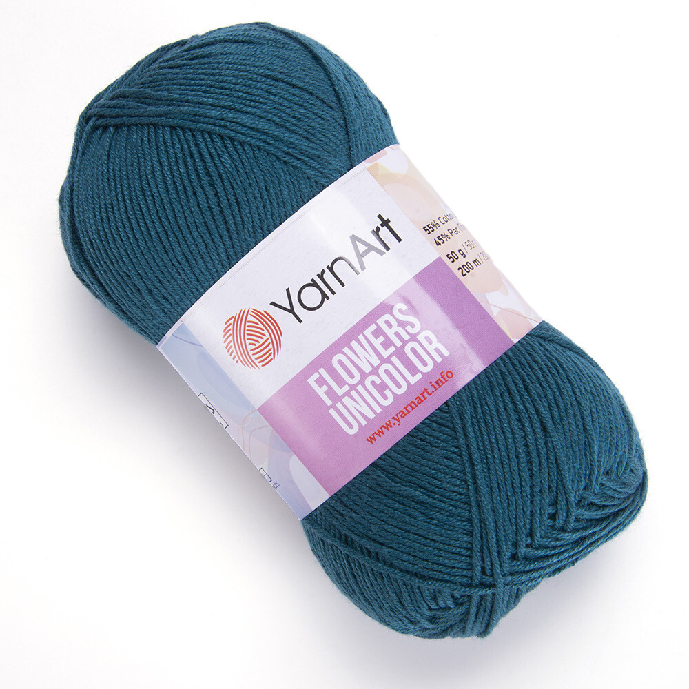 YarnArt Flowers Unicolor 757 - Petrol Green