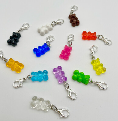 Resin Jelly Bears Stitch Markers - pack of 5