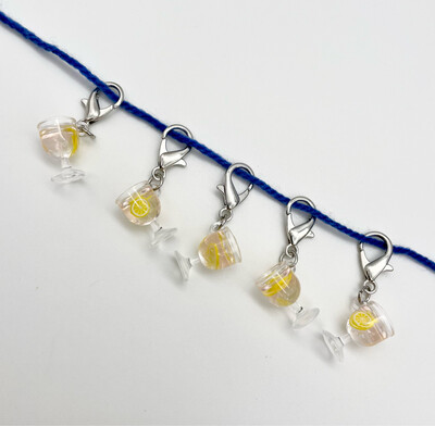 G&T Glass Stitch Markers JUMBO Clasp- pack of 5