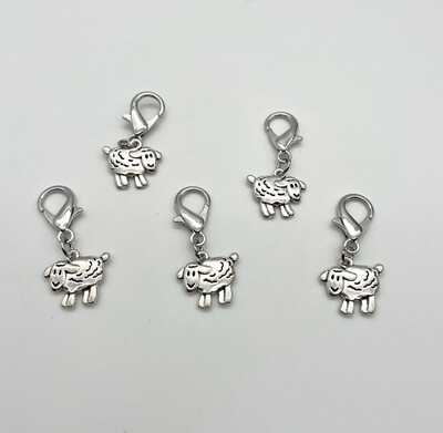 Sheep Metal Alloy Stitch Markers JUMBO Clasp - pack of 5