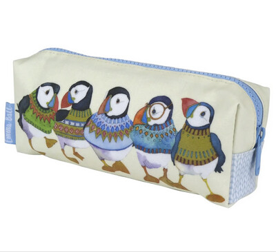 Woolly Puffins Pencil Case by Emma Ball