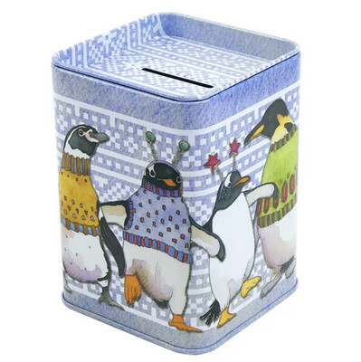 Penguins in Pullovers Money Tin by Emma Ball Penguins in Pullovers Money Tin by Emma Ball