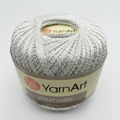 YarnArt Violet Lurex 10000 - White Silver