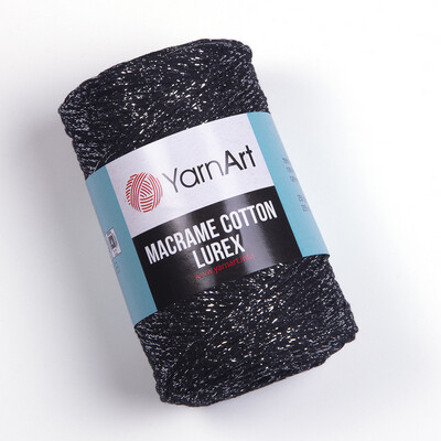 YarnArt Macrame Cotton Lurex 723 - Black