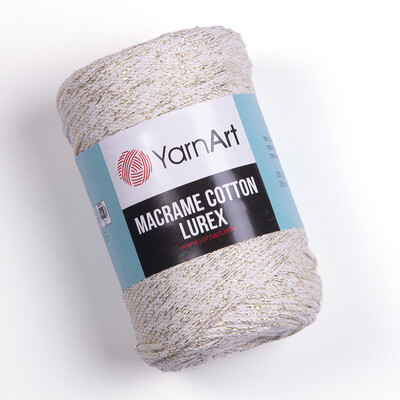 YarnArt Macrame Cotton Lurex 724 - Cream