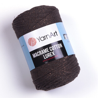 YarnArt Macrame Cotton Lurex 736 - Dark Brown