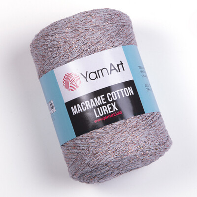 YarnArt Macrame Cotton Lurex 727 - Copper Glitter