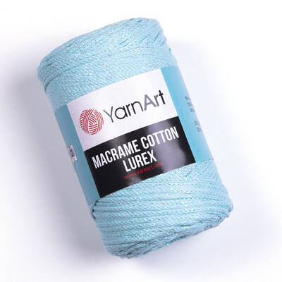 YarnArt Macrame Cotton Lurex 738 - Cyan