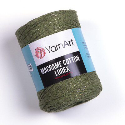 YarnArt Macrame Cotton Lurex 741 - Olive Green