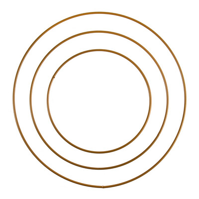 Gold Wire Craft Hoops: 15, 20 and 25cm