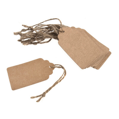 Natural Scalloped Card Tags: 12 Pieces