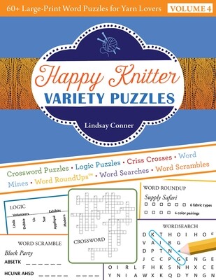 Happy Knitter Variety Puzzles Book