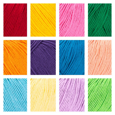 12 x YarnArt Baby Cotton Rainbow Bundle
