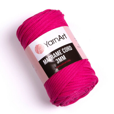 YarnArt Macrame Cord 3mm 771 - Bright Pink