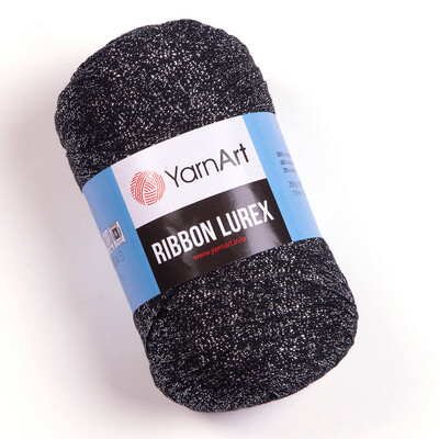 YarnArt Ribbon Lurex 723 - Black / Silver