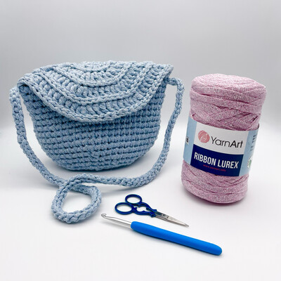 Ribbon Shoulder Bag Crochet Pattern