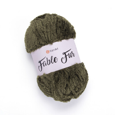 YarnArt Fable Fur 982 - Khaki Green