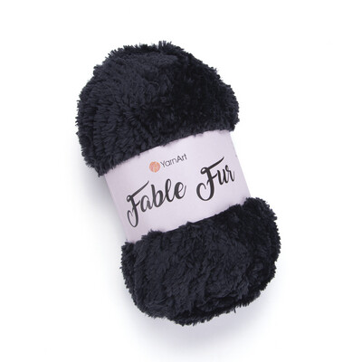 YarnArt Fable Fur 988 - Black