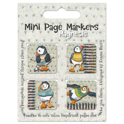 Emma Ball Mini Page Markers - Woolly Puffins