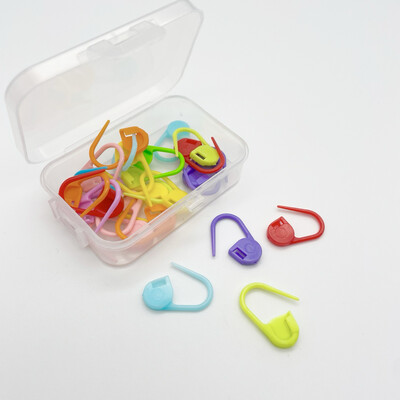 Multicoloured Stitch Markers in Mini Box