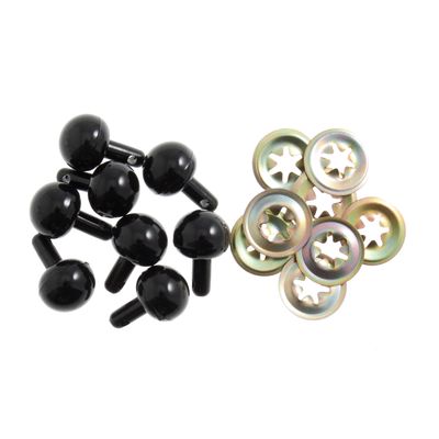 Trimits - 15mm Ball Toy Noses Black - Pack of 3