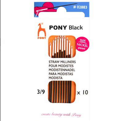 Pony Straw Milliners Needles Size 3-9