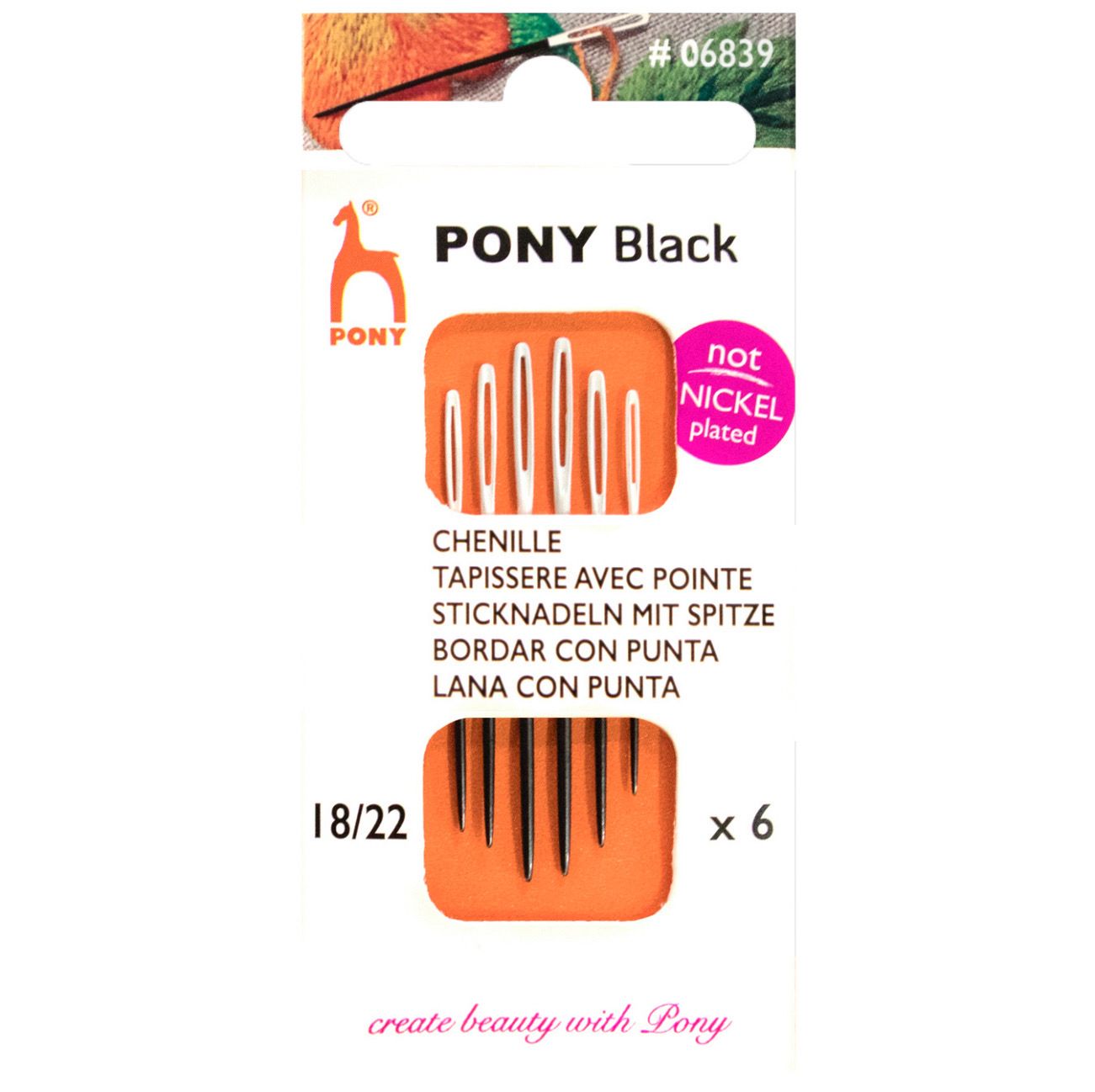 Pony Chenille Needles Size 18-22