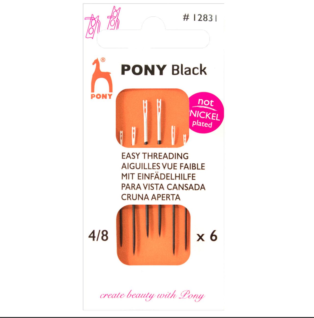 Pony Easy Threading Needles Size 4-8