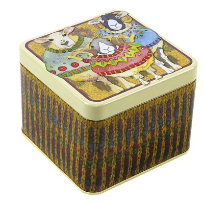 Emma Ball Square Tin - Sheep in Sweaters