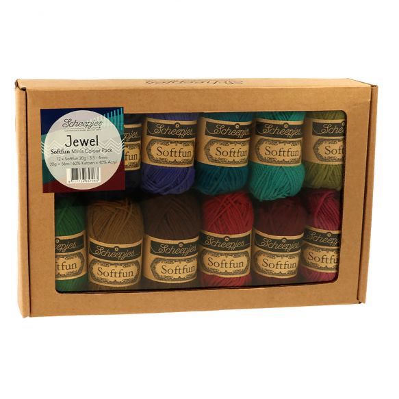 Scheepjes Softfun Colour Pack 12x20g Jewel