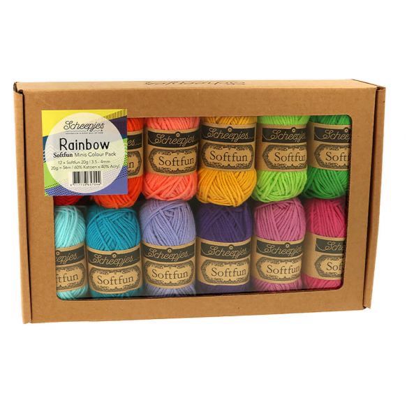 Scheepjes Softfun Colour Pack 12x20g Rainbow