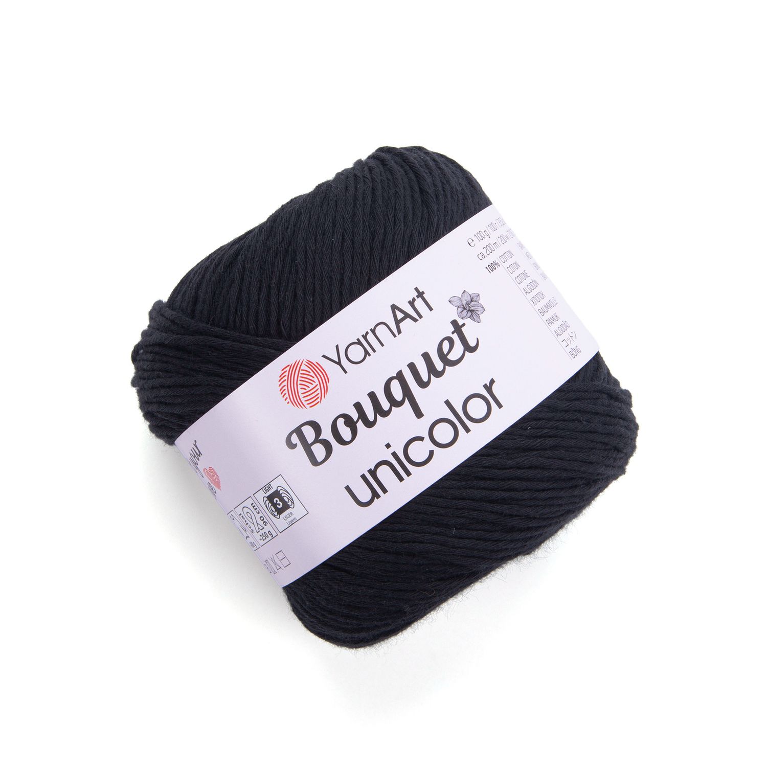YarnArt Bouquet Unicolor 3202 - Black