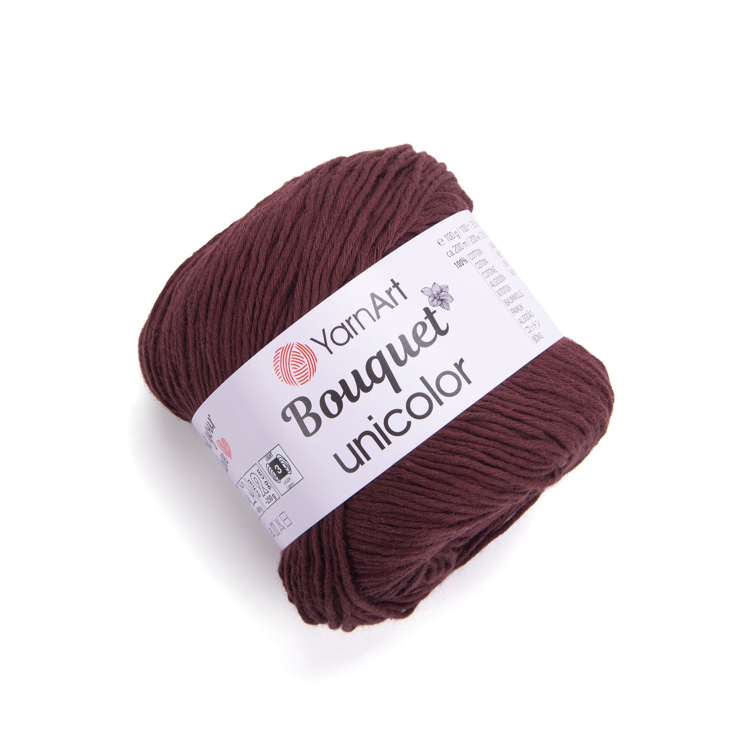 YarnArt Bouquet Unicolor 3209 - Dark Brown