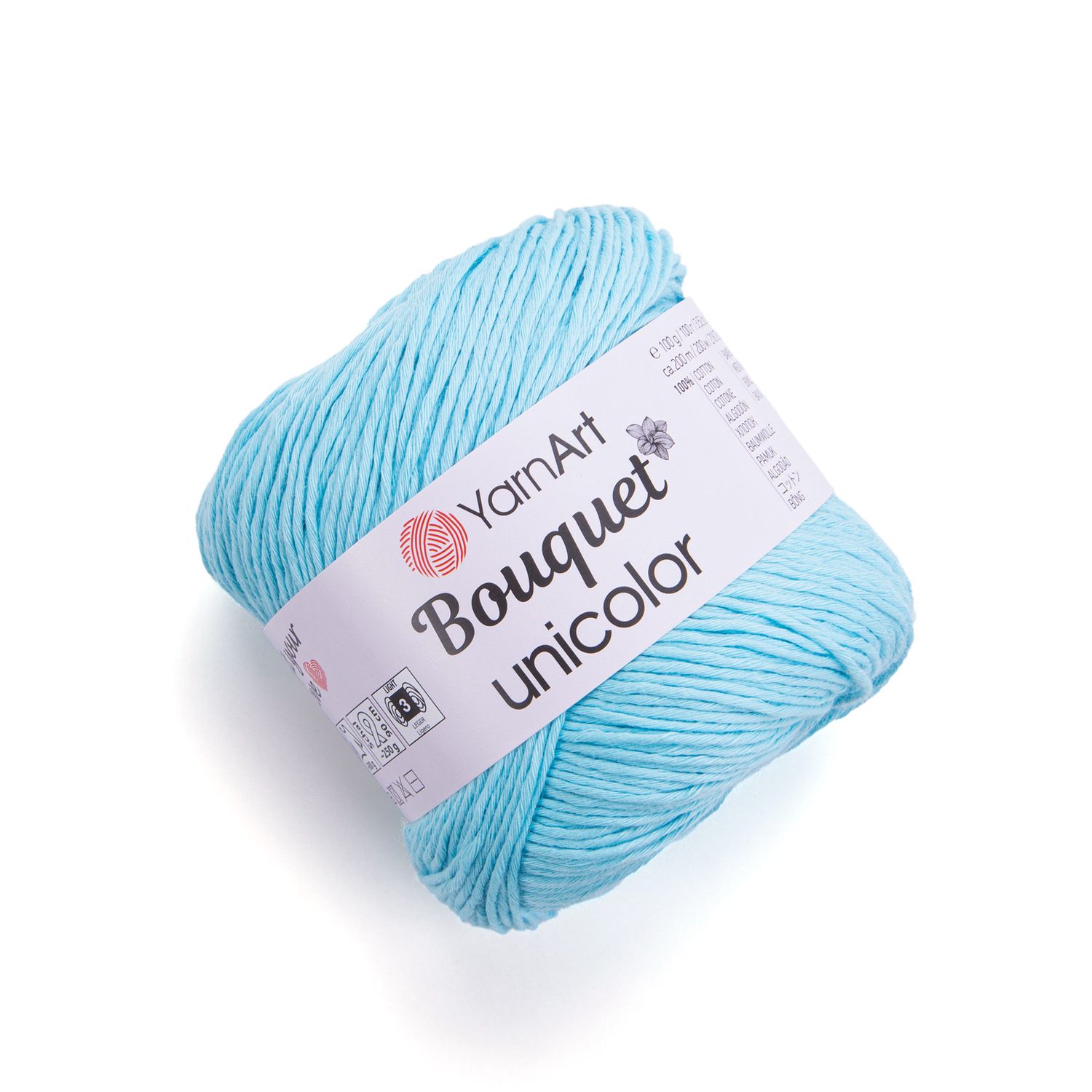 YarnArt Bouquet Unicolor 3226 - Cyan Blue