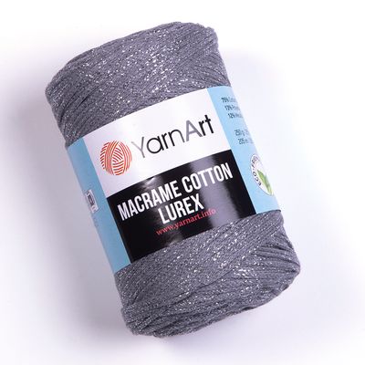 YarnArt Macrame Cotton Lurex 737 - Grey