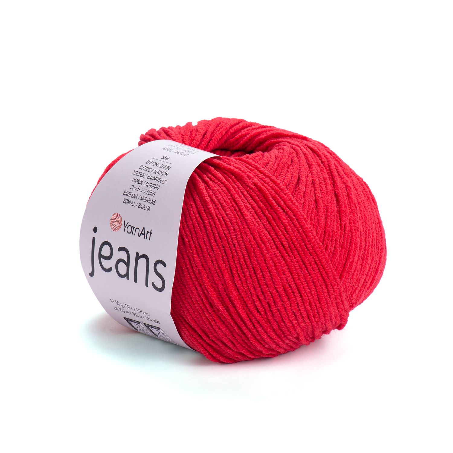 YarnArt Jeans 90 - Bright Red
