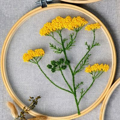 Yellow Flowers Embroidery Kit