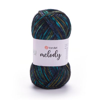YarnArt Melody 906 - Variegated Blue Greens