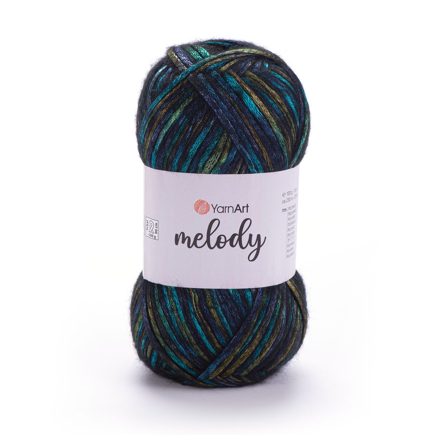 YarnArt Melody 906 - Variegated Blue Greens